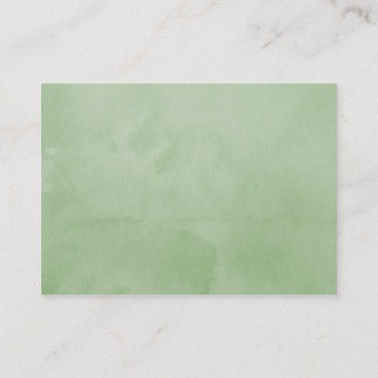 フローラ赤面及びセージ赤ちゃんシャワー表示シャワー エンクロージャーカード (裏面)