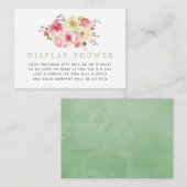 フローラ赤面及びセージ赤ちゃんシャワー表示シャワー エンクロージャーカード (正面/裏面)