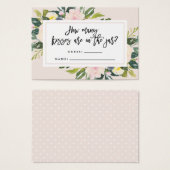 フローラ赤面手書きキス推測カード (正面&裏面)