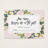 フローラ赤面手書きキス推測カード (正面)