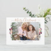 フローラ赤面書道メリークリスマスフォト シーズンカード (スタンド正面)