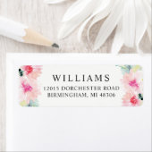 フローラ赤面水彩差出人住所 ラベル (インサイチュ)