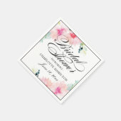 フローラ赤面水結婚色ブライダルシャワー スタンダードカクテルナプキン (角)