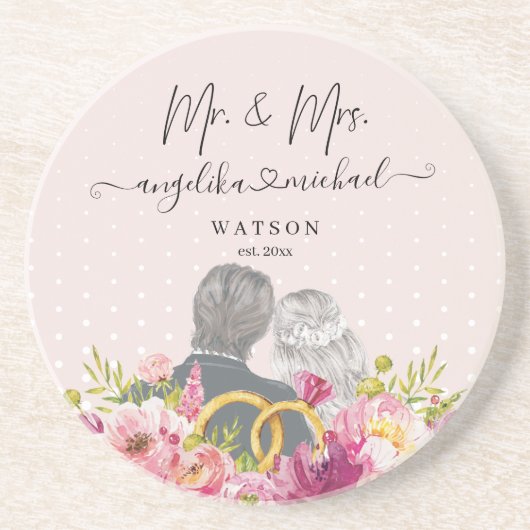 フローラ赤面牡丹トレンディー台本Mr.And Mrs. コースター (正面)
