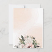 フローラ赤面結婚ピンクの写真Save the Date Card 招待状 (裏面)