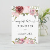 フローラ赤面結婚名前をカスタムする カード (スタンド正面)