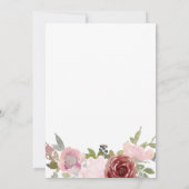 フローラ赤面結婚名前をカスタムする カード (裏面)