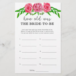 フローラ赤面花嫁の年齢