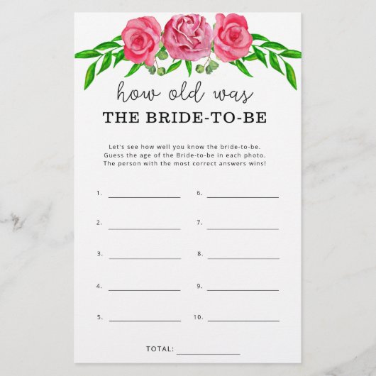 フローラ赤面花嫁の年齢 (正面)