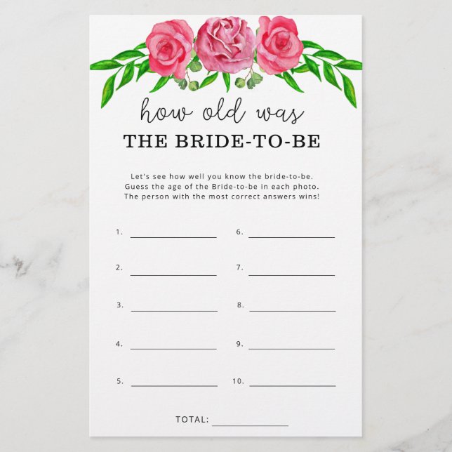 フローラ赤面花嫁の年齢 (正面)