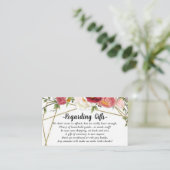 フローラ赤面金のギフトブライダルシャワーカード エンクロージャーカード (スタンド正面)