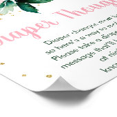 フローラ赤面金ゴールドおむつ思考ベビーシャワーゲーム ポスター (角)