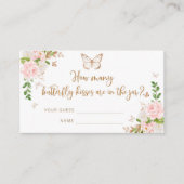 フローラ赤面金ゴールドは蝶のキスの数を推測 エンクロージャーカード (正面)