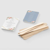 フローラ赤面金ゴールドダスティブルー結婚式 プログラム ハンドファン (組立なし)