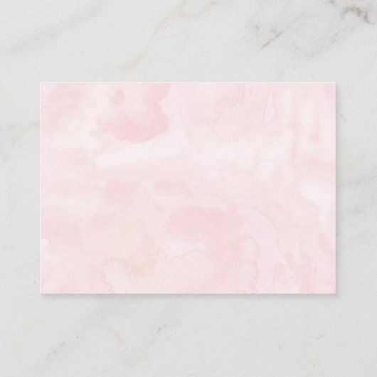 フローラ赤面金ゴールドベビーシャワー予約リクエスト エンクロージャーカード (裏面)