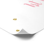 フローラ赤面金ゴールドボホ誕生日ウェルカム ポスター (角)