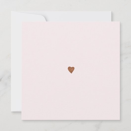 フローラ赤面銅グリッタースクリプトブライダル昼食会 招待状 (裏面)