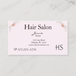 フローラ赤面、ヘアサロン、美しいサロン 名刺