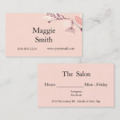 フローラ赤面、美容師 名刺 (正面/裏面)