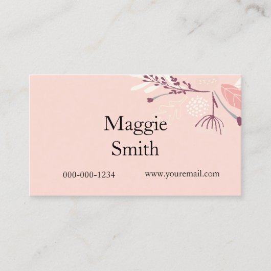 フローラ赤面、美容師 名刺 (正面)