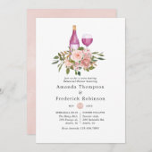 フローラ赤面&金ゴールドワインテイスティングリハーサルディナー 招待状 (正面/裏面)