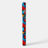 フローラ赤黄色の花模様–13075 iPhoneケース (左側面)