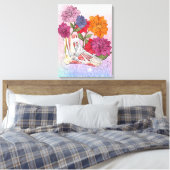 フローラ足首の構造キャンバスの印刷 キャンバスプリント (インサイチュ (寝室))