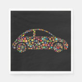 フローラ車フラワーパワービークル スタンダードランチョンナプキン (正面)