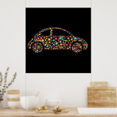 フローラ車フラワーパワービークル ポスター (キッチン)