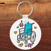 フローラ車椅子 キーホルダー (正面)