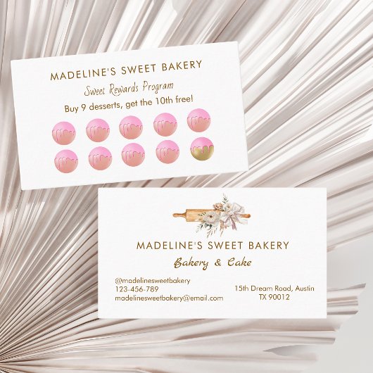 フローラ転がのピンベーカリーフラットロイヤリティカード ロイヤリティカード