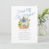 フローラ農家が市場から飛び出すブライダルシャワー 招待状 (スタンド正面)