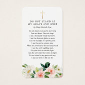 フローラ追悼の詩カード (裏面)