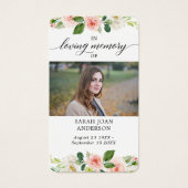 フローラ追悼の詩カード (正面)