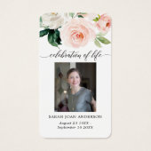 フローラ追悼の詩カード (正面)