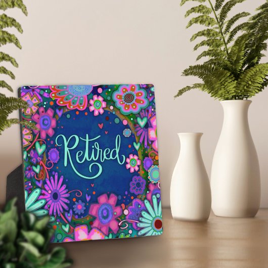 フローラ退職したお洒落かわいらし吸光度イーゼル フォトプラーク