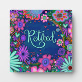 フローラ退職したお洒落かわいらし吸光度イーゼル フォトプラーク (正面)