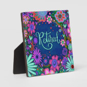 フローラ退職したお洒落かわいらし吸光度イーゼル フォトプラーク (正面)