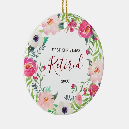 フローラ退職した初めてのクリスマスオーナメント セラミックオーナメント (右)