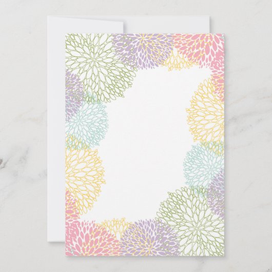 フローラ退職パーティの招待状カード 招待状 (裏面)