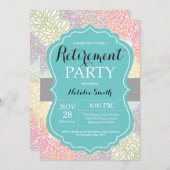 フローラ退職パーティの招待状カード 招待状 (正面/裏面)
