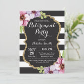 フローラ退職パーティの招待状カード 招待状 (スタンド正面)