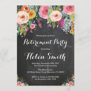 フローラ退職パーティの招待状 招待状