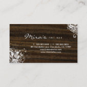 フローラ造園名刺木目(濃) 名刺 (裏面)