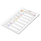 フローラ週間プランナーページ ノートパッド (アングル)