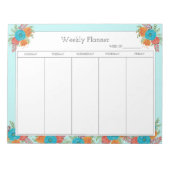 フローラ週間プランナーメモ帳 ノートパッド (正面)