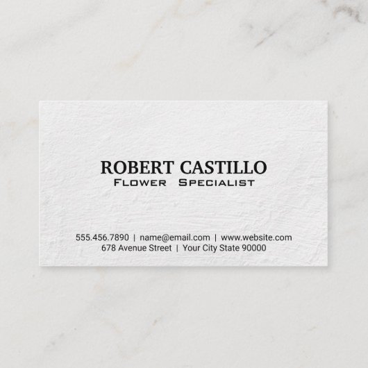 フローラ配置 |パター華美ン 名刺 (裏面)