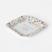 フローラ野シンプル花結婚の ペーパープレート (傾斜あり)