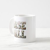 フローラ野球マママママグ、ゲームデイマグ コーヒーマグカップ (正面左)