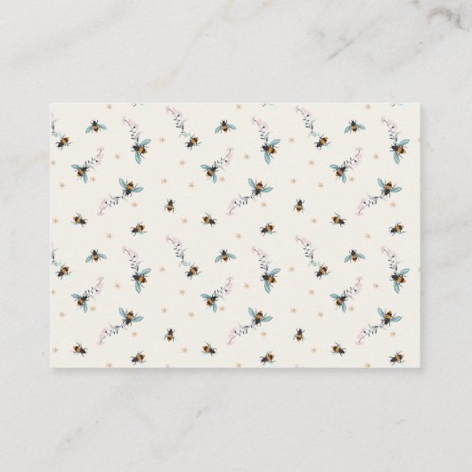 フローラ野花のまわりに |おむつラッフル エンクロージャーカード (裏面)